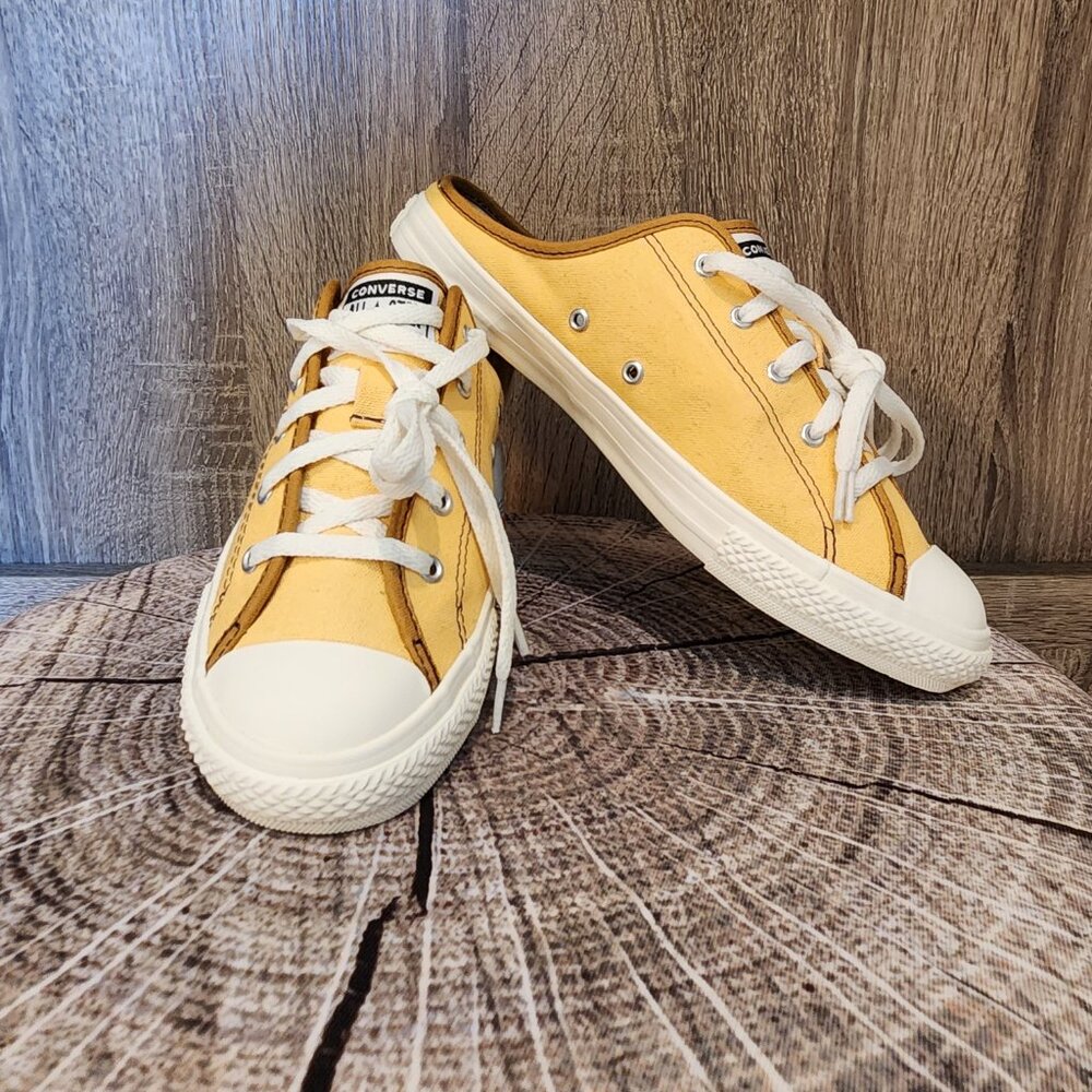 Custom Chuck Taylor All Star Dainty Mule by You Size 7 in Yellow and Tan